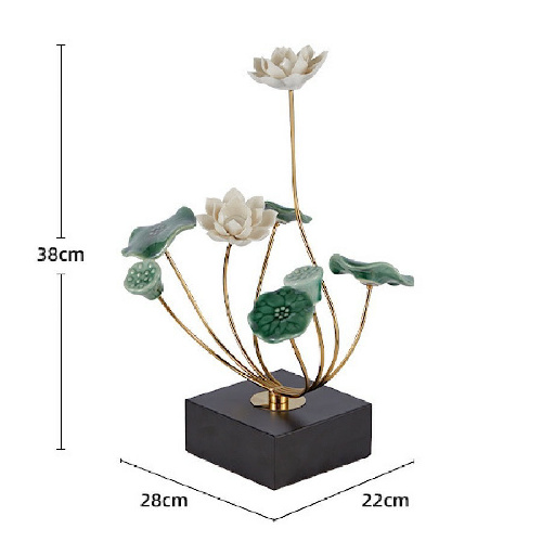 BÓ HOA SEN GỐM SỨ CAO 35 cm TRANG TRÍ SANG TRỌNG VÀ HIỆN ĐẠI