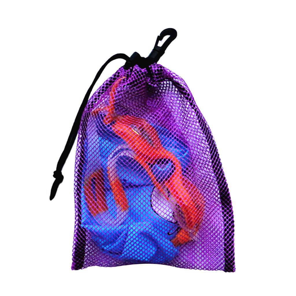 5 Pieces Dive Swimming Drawstring Mesh Bag Storage For Diving Scuba Snorkel