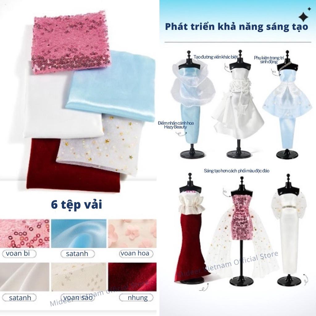 Đồ chơi thiết kế thời trang DIY cho bé gái  5 6 7 8 9 tuổi may vá Mideer Clothing Design House