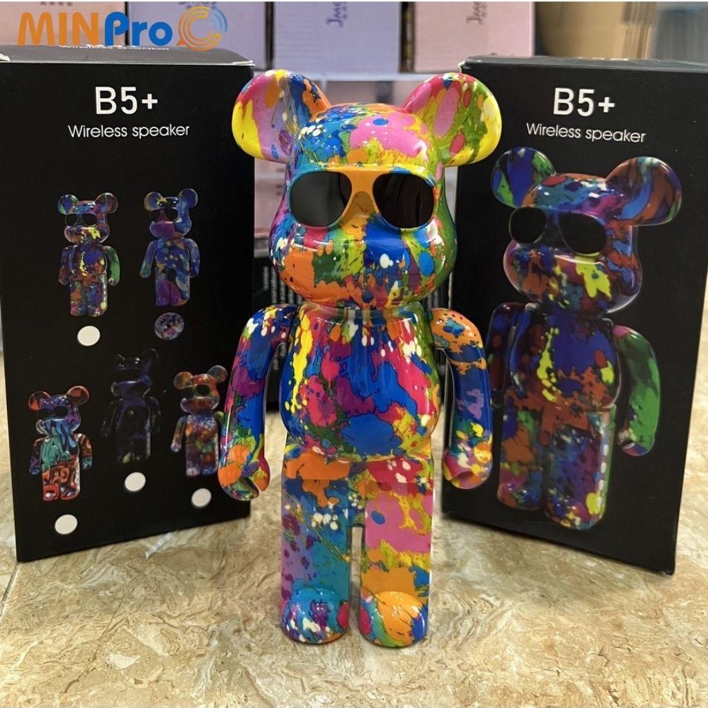 Loa bluetooth mini MINPRO gấu Bearbrick B5+ loa không dây bass to, nghe nhạc chơi game