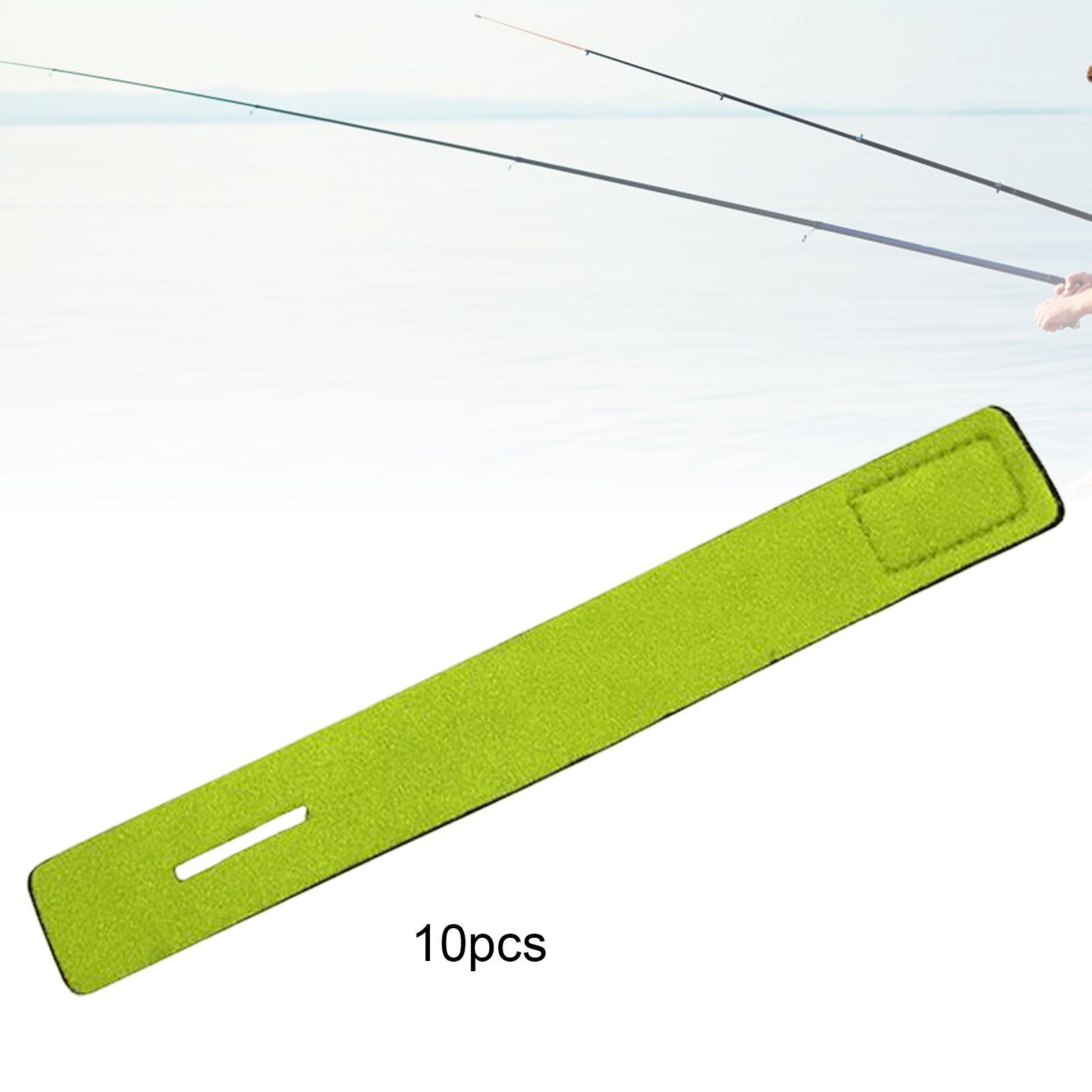 10Pcs Fishing Rod Straps Wrap Fishing Pole Ties for Bank Fishing Garage