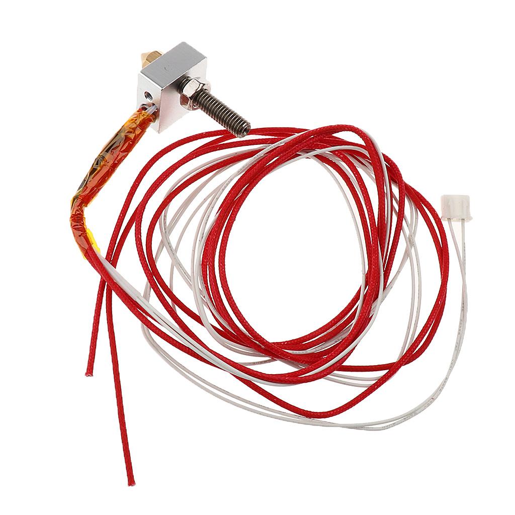 MK8 Hot End Kit 0.4mm Nozzle+ Extruder Throat+Heater Block For 3D Printer