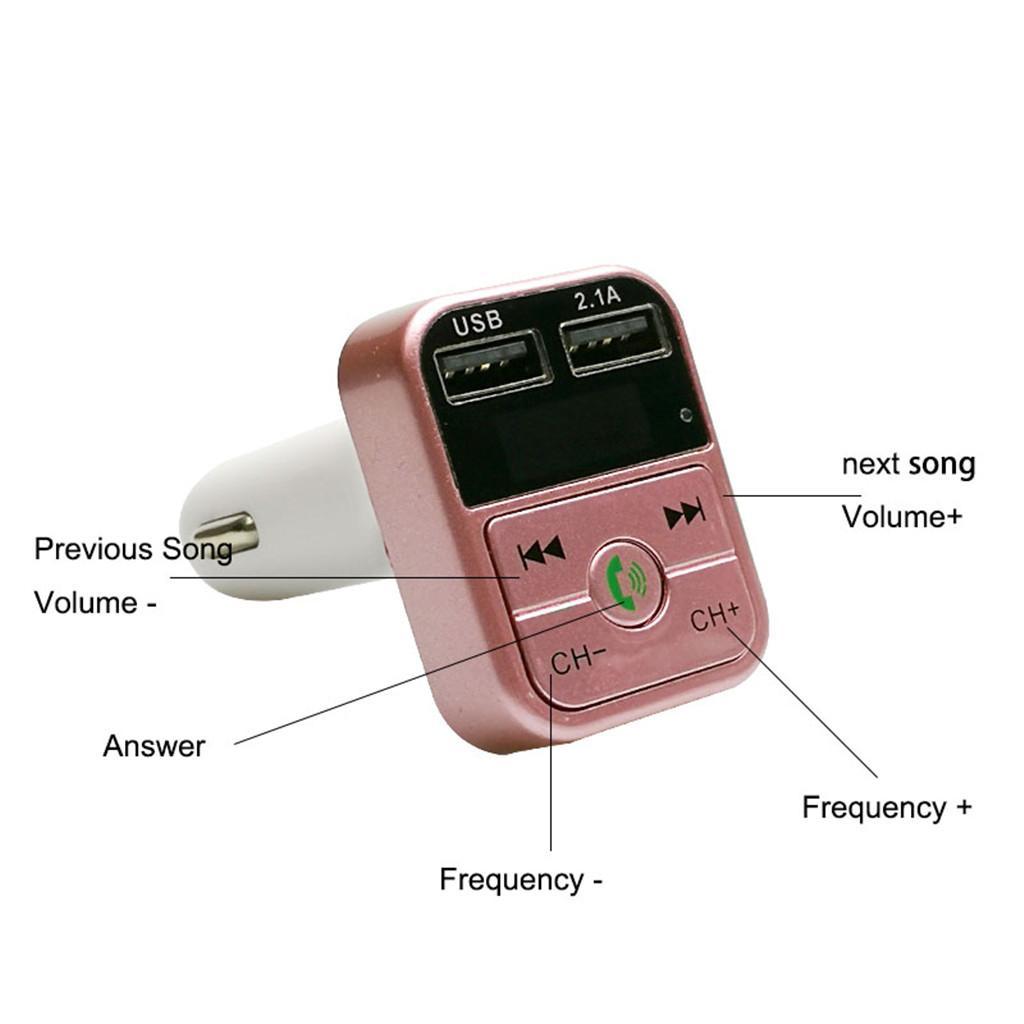 Wireless Bluetooth FM Receiver Dual USB Car Charger  Socket