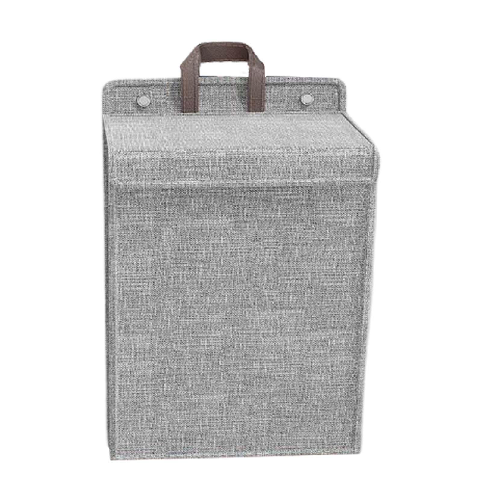 Foldable Hanging Laundry Basket Dirty Clothes Organizer Toys Storage Organizer Durable Wall Hanging Storage Basket for Bathroom Laundry Room