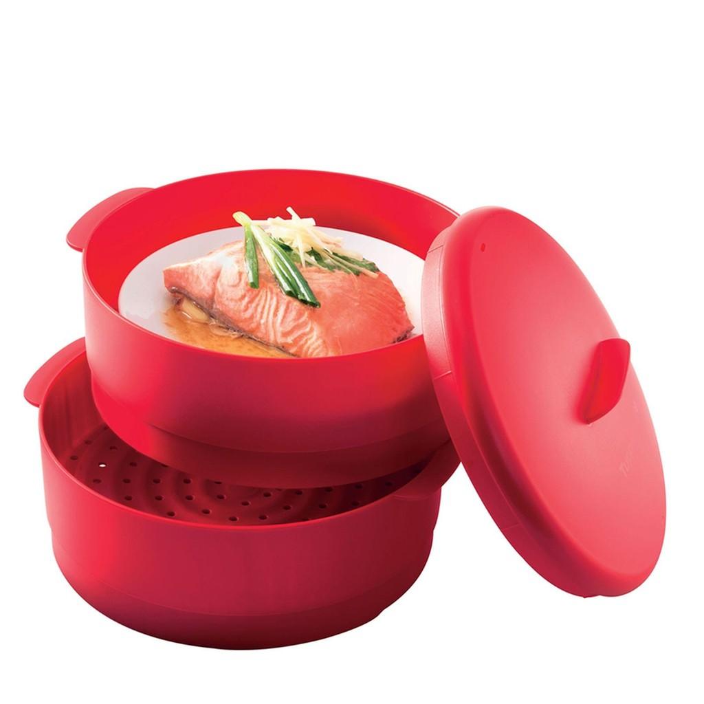 Xửng hấp cao cấp Tupperware Steam It 2 Tầng - Nhựa Nguyên Sinh an toàn cho sức khỏe - Chịu nhiệt