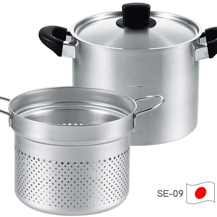 Bộ nồi lửng 2in1 hấp/ luộc inox có tay cầm Tsubame ( 18cm & 22cm ) sử dụng được trên mọi loại bếp - Hàng nội địa Nhật Bản