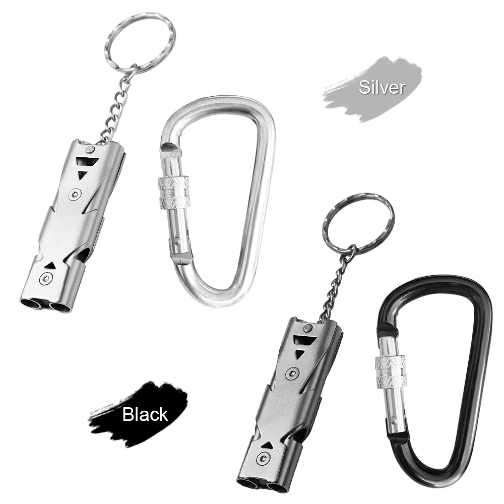 Còi Báo Hiệu Khẩn Cấp Và Móc Khóa Carabiner Chữ D