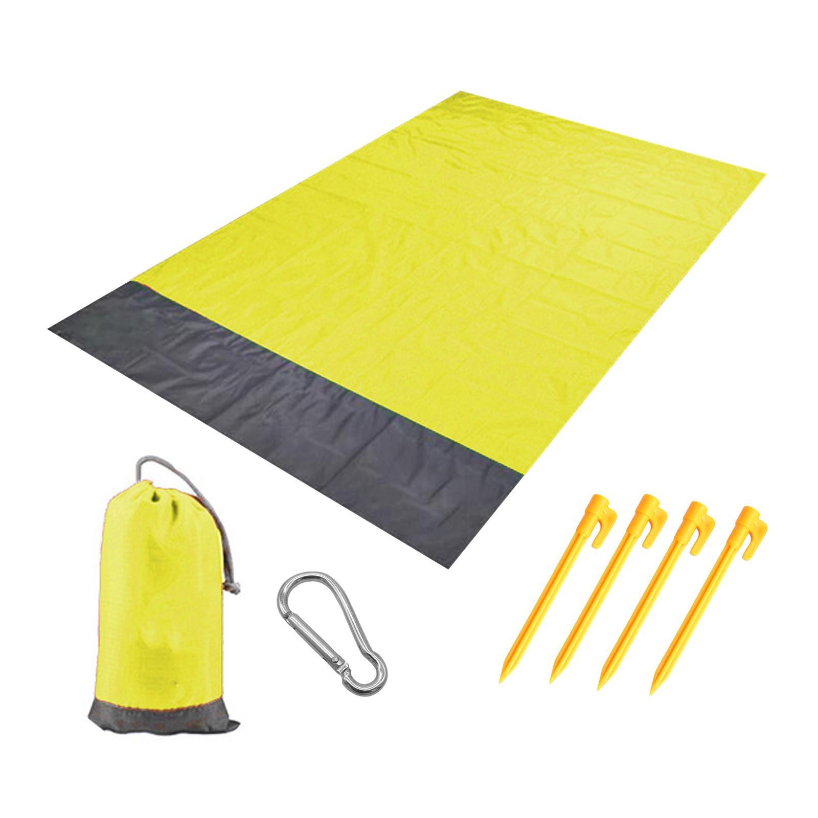 Pocket Picnic Blanket 210x200cm Garden Sheet Large Picnic Mat Compact Portable Rug Beach Mat for Hiking Festival Grass Activities