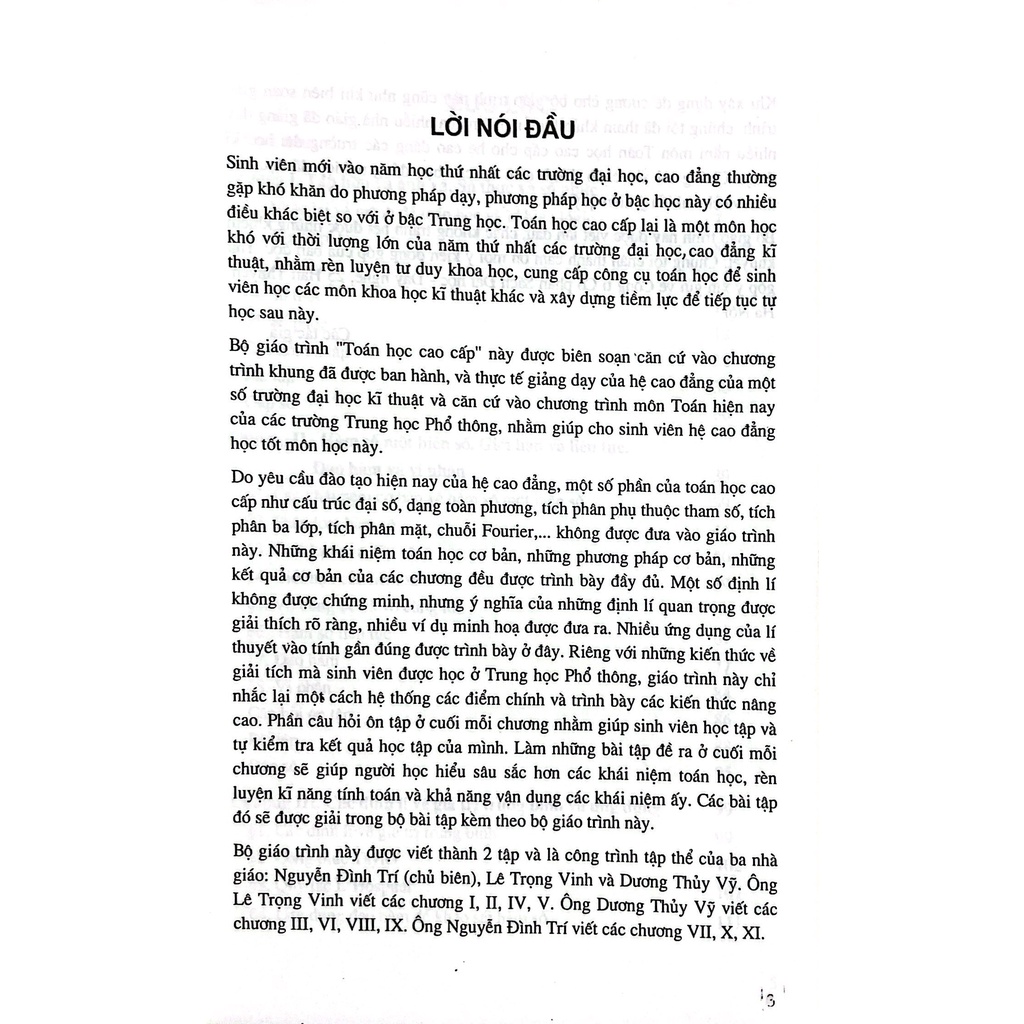 Giáo Trình Toán Cao Cấp Tập 1