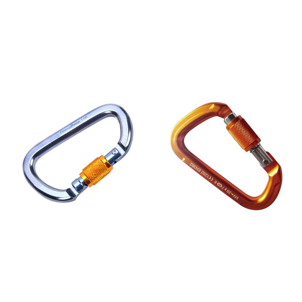28KN Aluminum Screw Locking Carabiner Hook for Rescue Outdoor Rock Climbing Rappelling Exploring