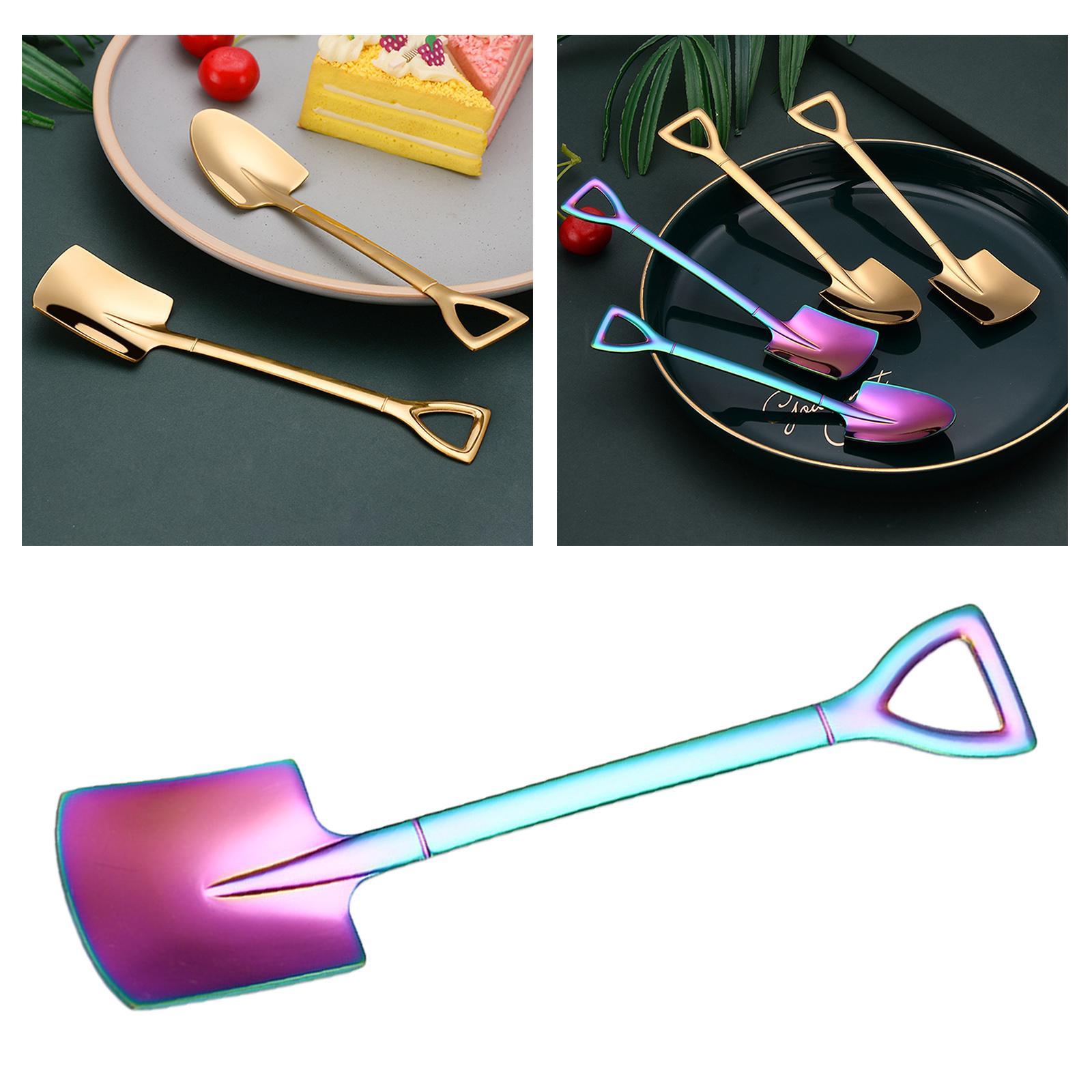 2pcs Dessert Stirring Mixing Spoon for Cream of Sugar Coffee