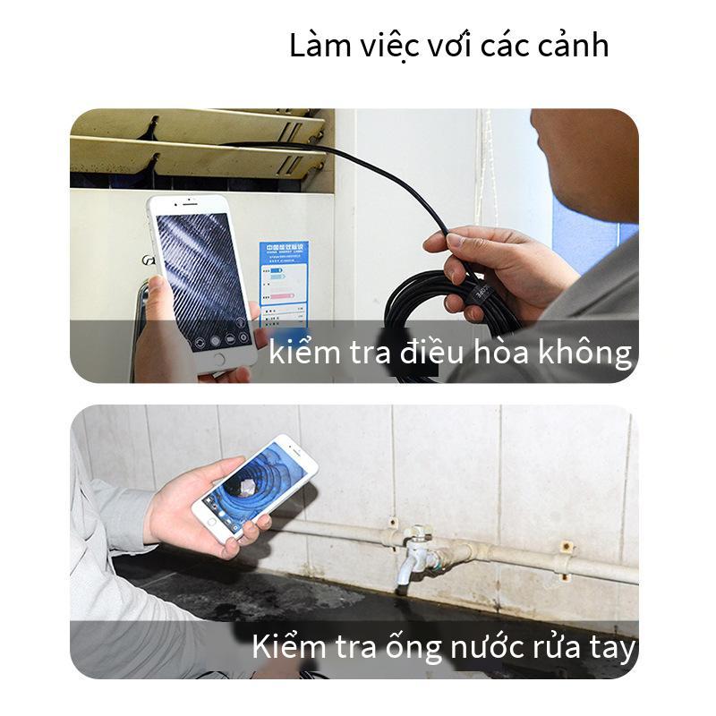 Điện thoại di động 8 mm chống nước độ nét cao hai trong một thuận lợi nhất Máy nội soi Android 10 mét phát hiện công nghiệp mềm Máy nội soi máy tính điện thoại di động