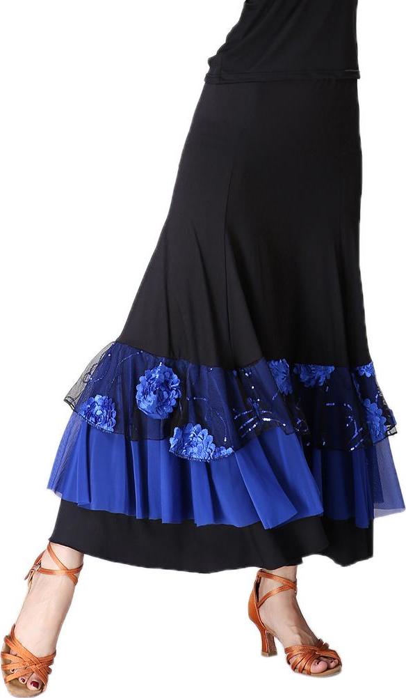 Trang Phục Khiêu Vũ Flamenco Váy Dài Waltz Sequined