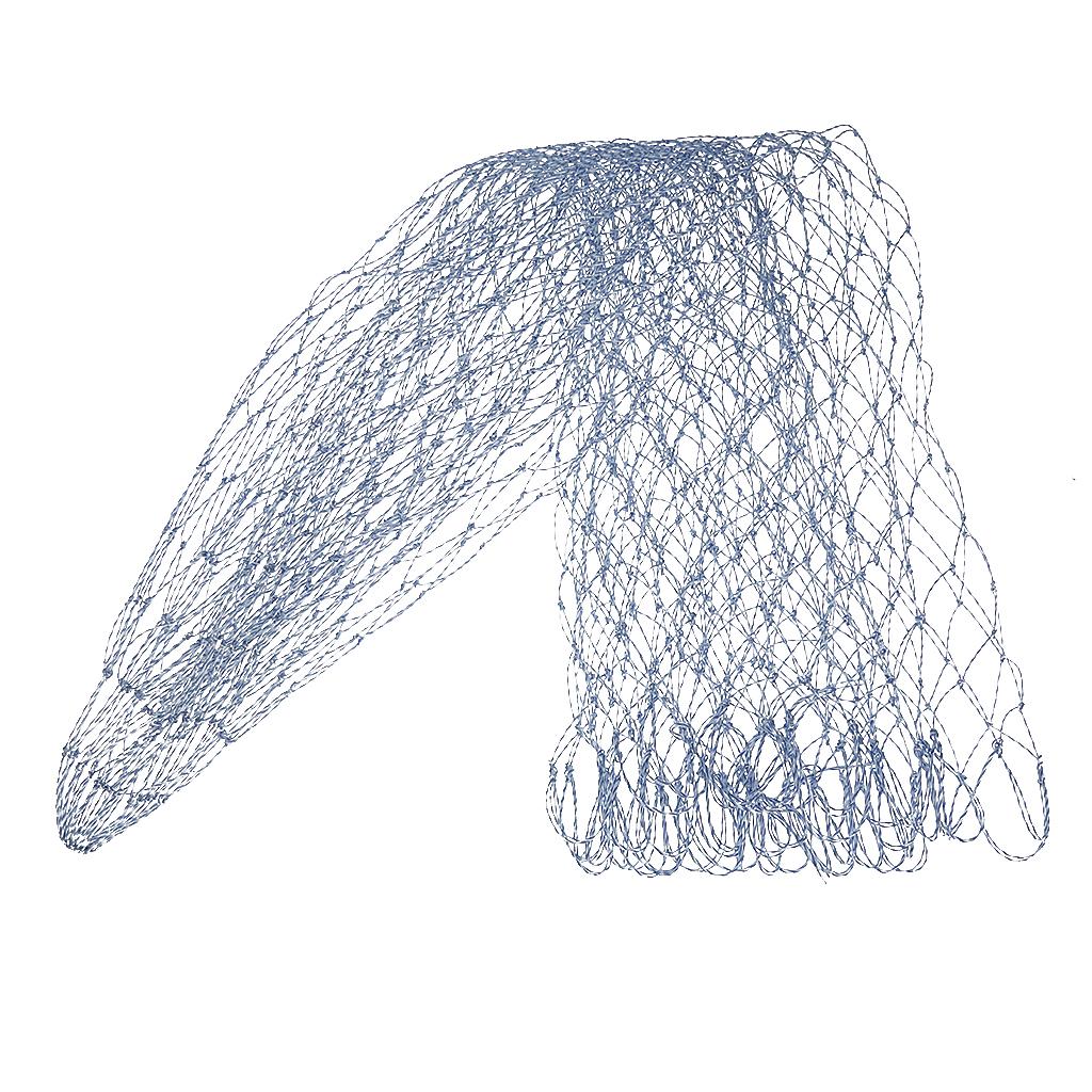 2x Portable Nylon Folding Fishing Landing Net Rhombus Mesh Land Dip Net-60cm