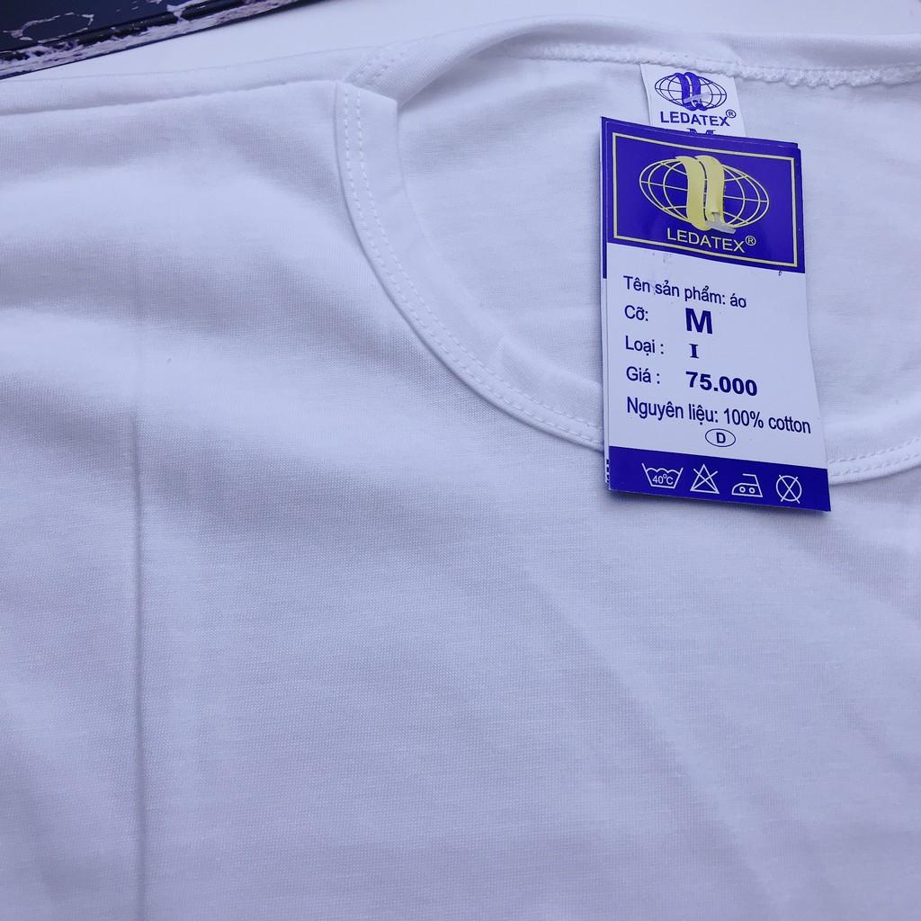 Áo Thun Nam Trắng Cotton ️ Áo Phông Cổ Tròn Form Rộng Trơn Đẹp Giá Rẻ