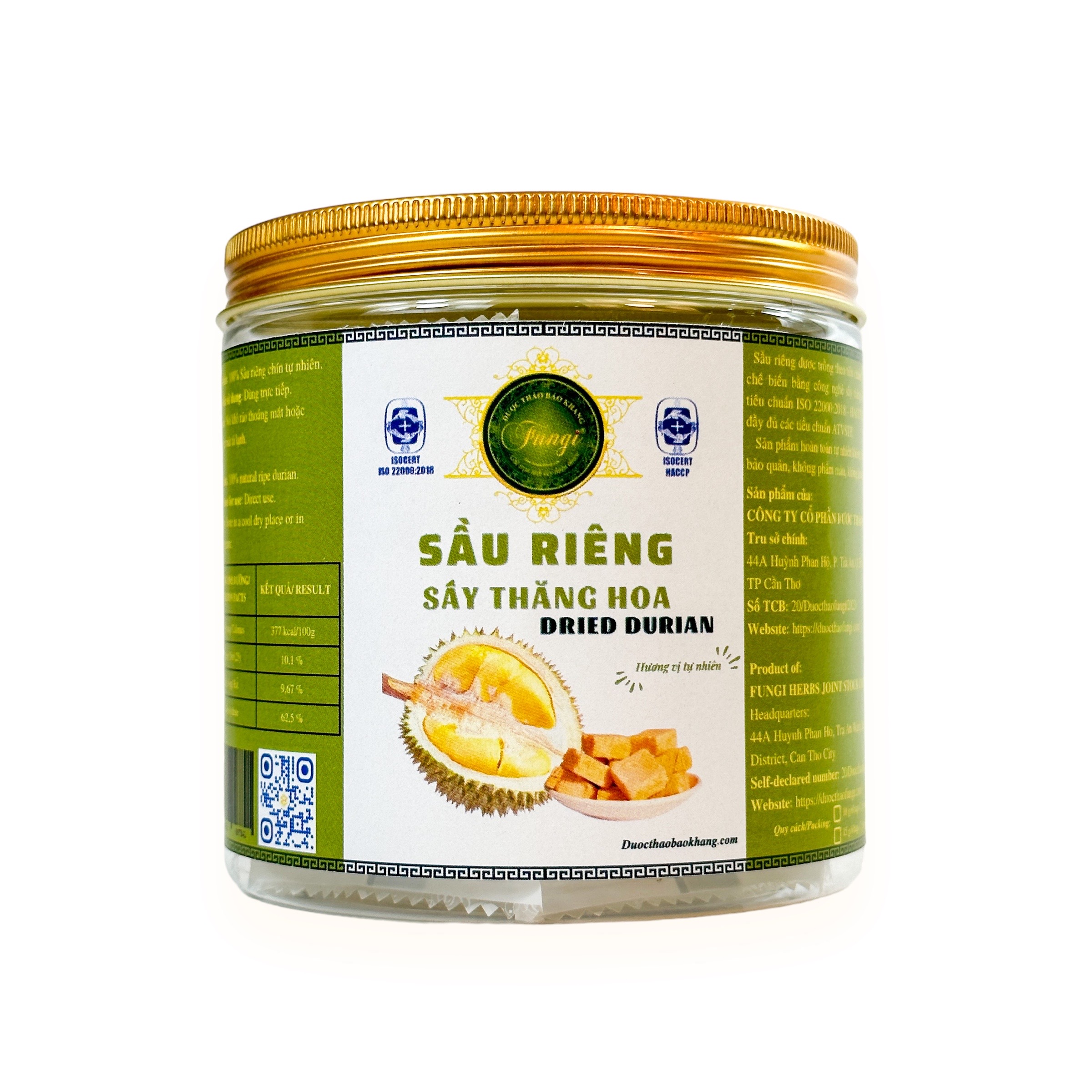 Sầu Riêng Sấy Thăng Hoa Thơm Ngon - Hũ 10 Túi