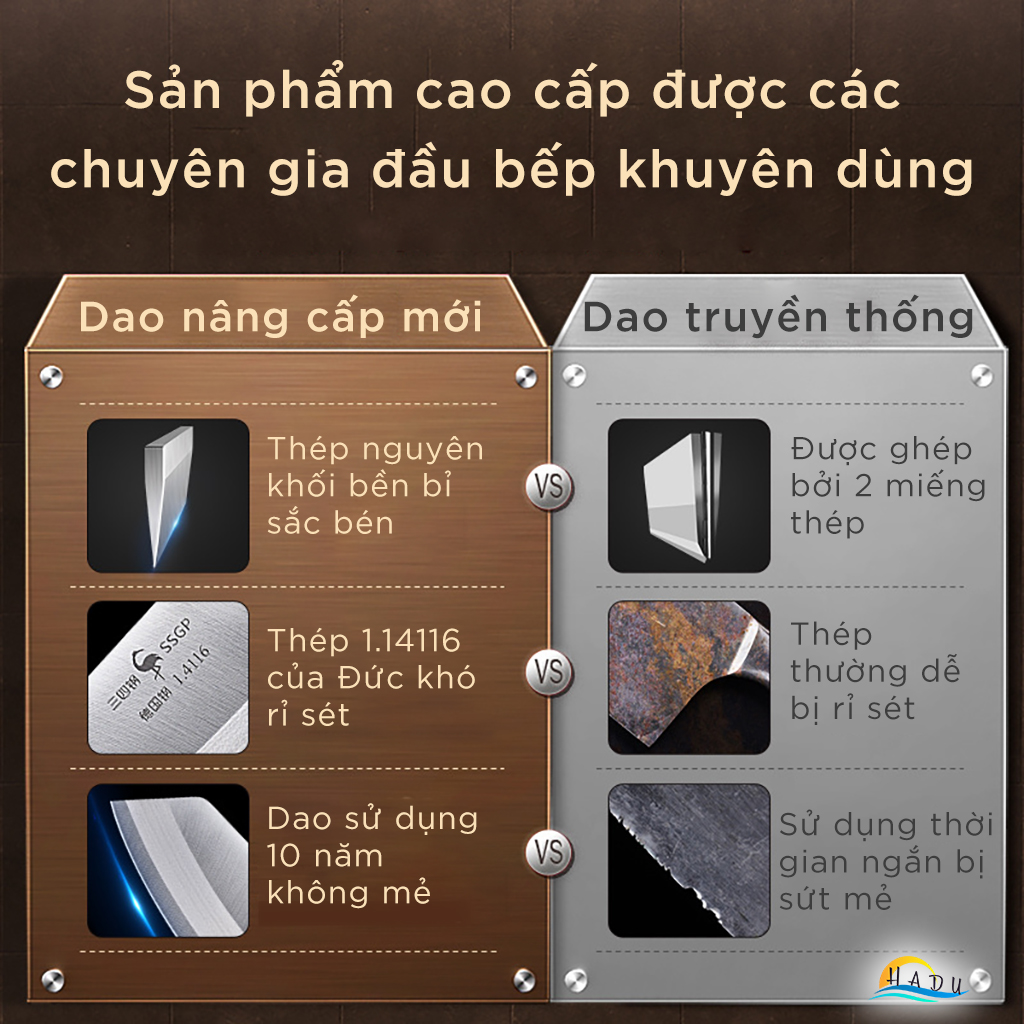 Dao Làm Bếp Cao Cấp Kiểu Nhật Bản Đạt Chất Lượng Đức SSGP