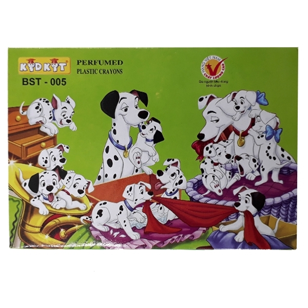 Bút Sáp 12 Màu - Chó Đốm BS-005 (Giao Mẫu Ngẫu Nhiên)