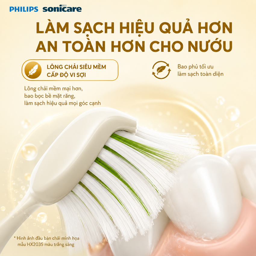 Bàn chải đánh răng điện Philips Sonicare Gentle Multi-effec Serial 3900 HX2491/01 - Hàng Chính Hãng