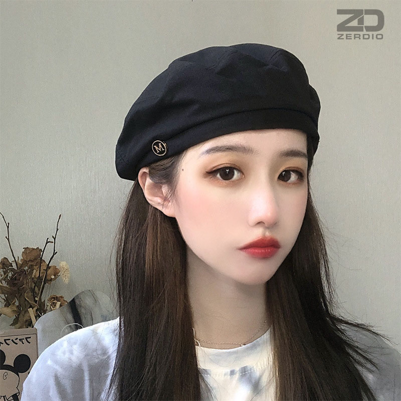 Mũ Nồi Beret Nữ Xuân Hè Cổ Điển MNN021 Vải Cotton Cao Cấp