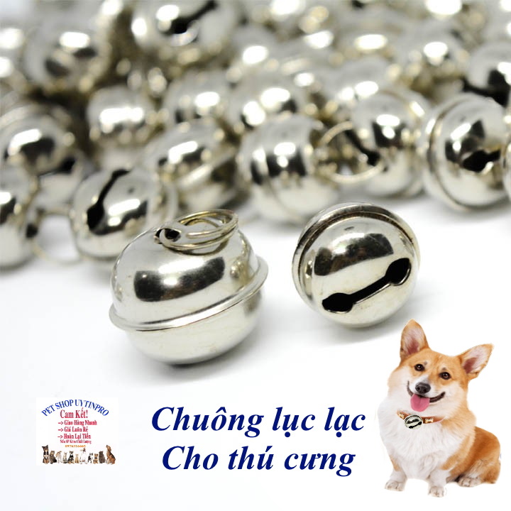 Chuông trắng lục lạc cho Chó Mèo Thú Cưng cao cấp, bền đẹp, sang trọng, dễ thương