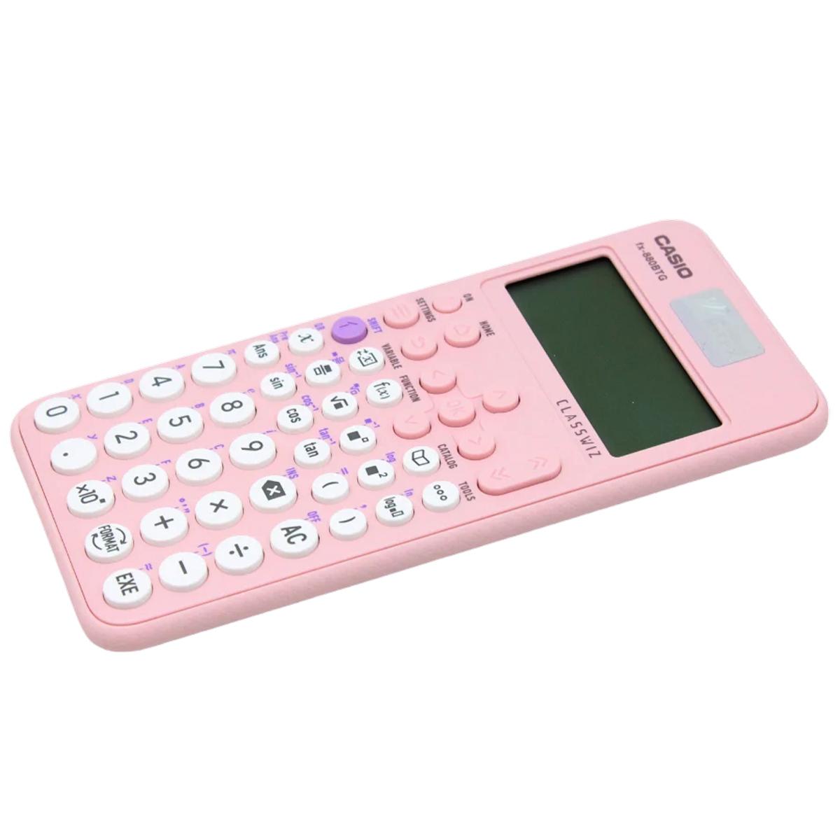 Máy Tính Casio FX-880BTG - Màu Hồng + Bút Frixion Colors và G2 (Màu Mực Ngẫu Nhiên)