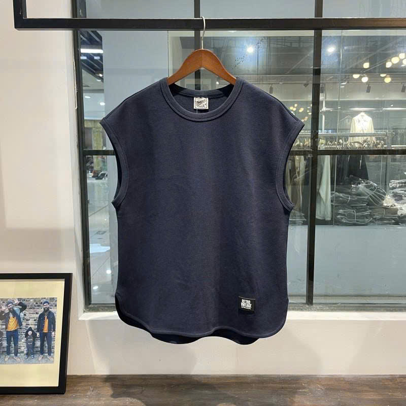 Áo thun ba lỗ nam nữ 2N Unisex trơn màu xanh đen/nâu/xám