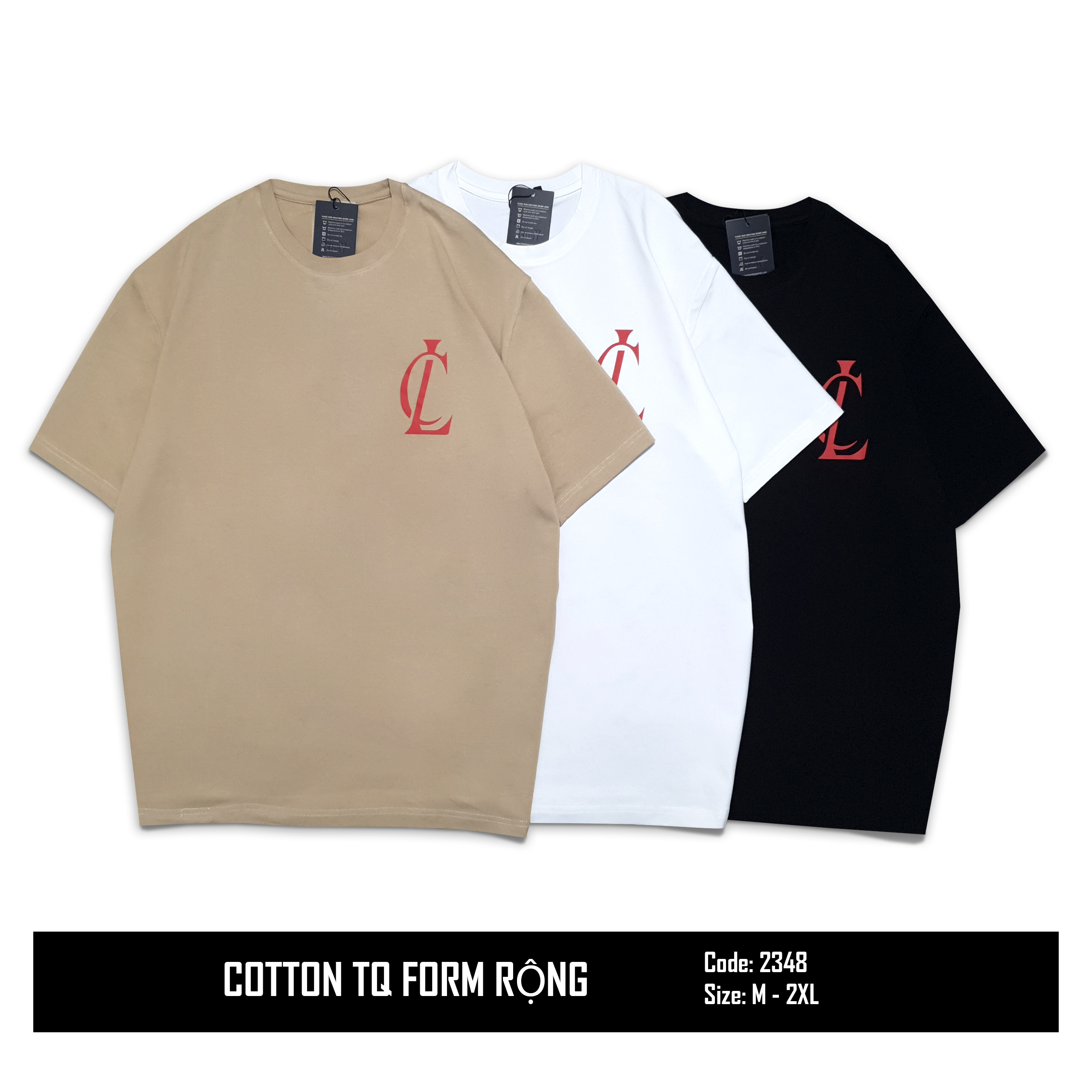 2348 - Áo thun form rộng unisex, thun cotton thoáng mát đứng form cực dễ mặc, hàng Xưởng Vinh Thiện Phát, sỉ từ 10 cái giá tốt