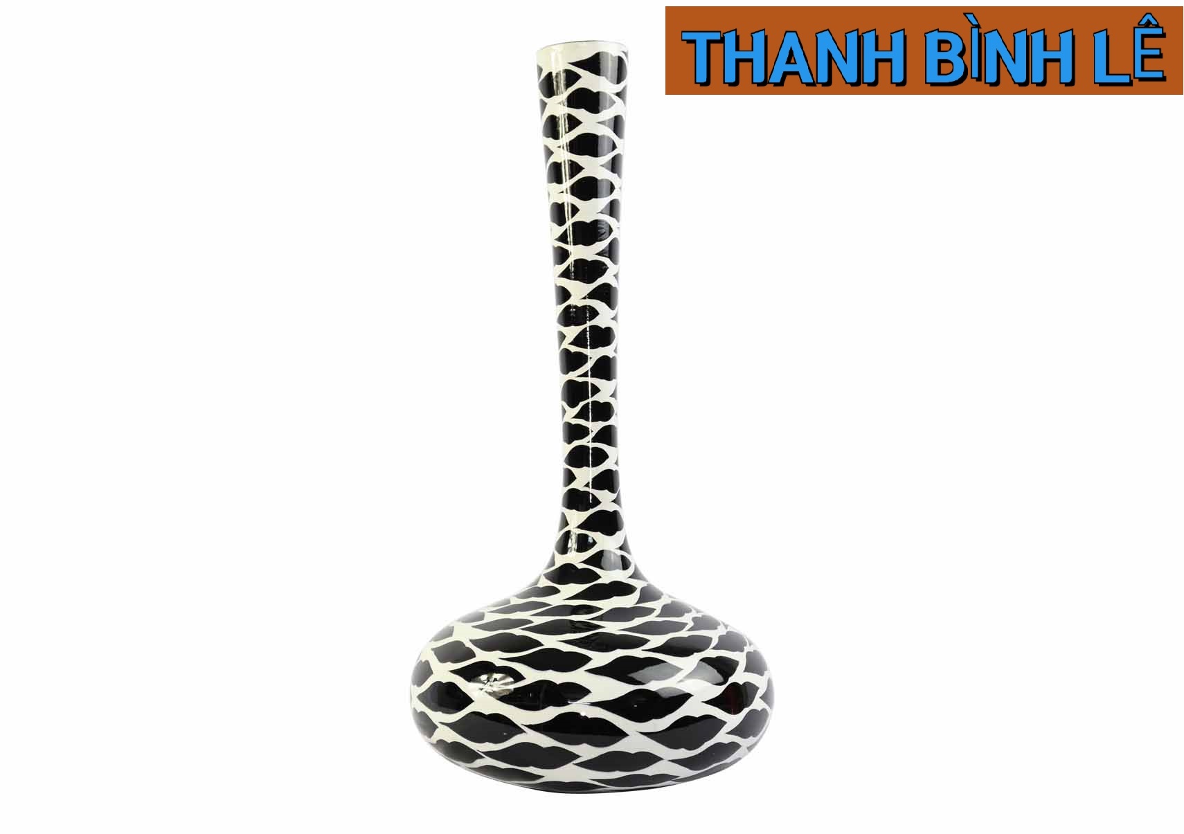 Bình cổ nhỏ sơn mài Thanh Bình Lê
