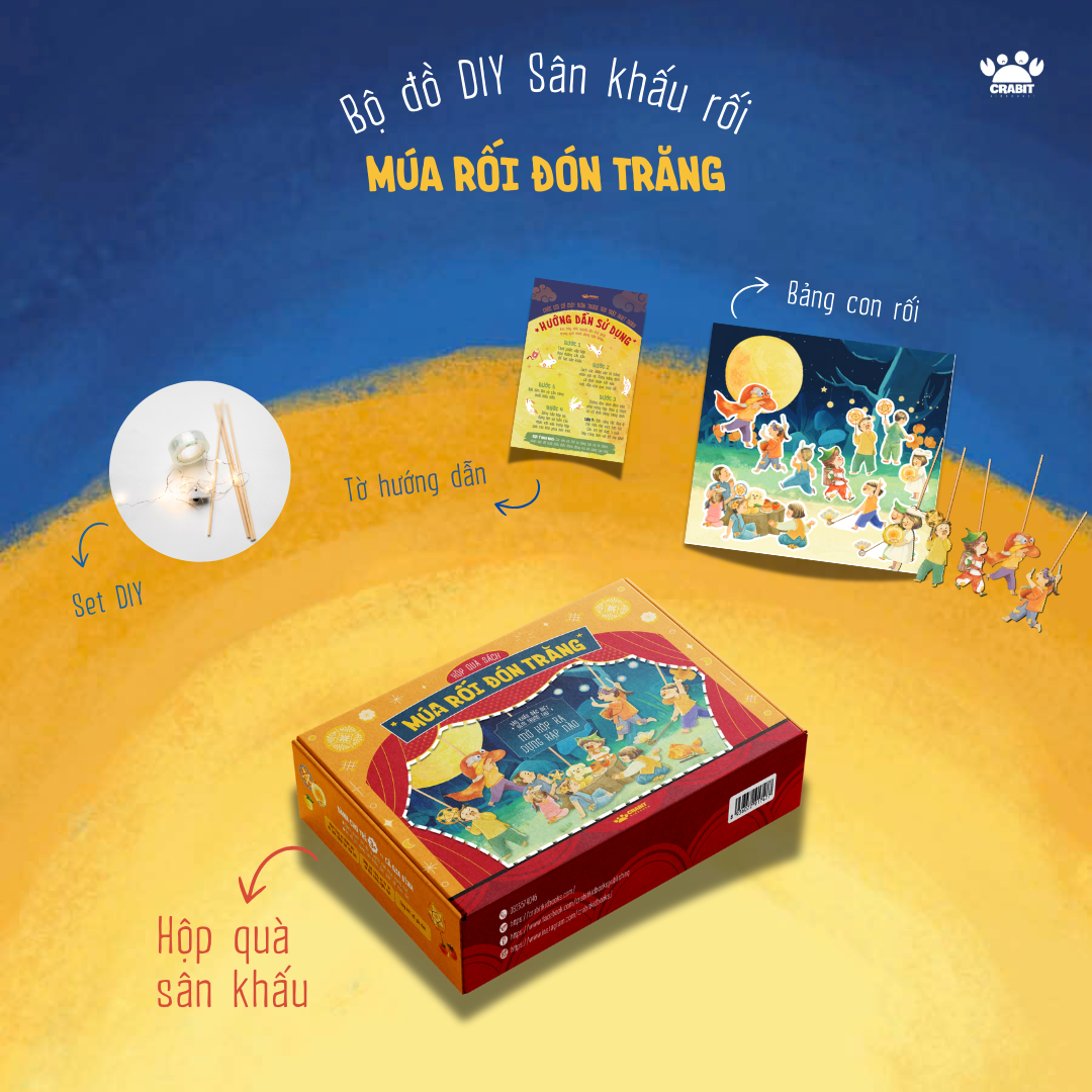 Set quà DIY Trung Thu - Múa rối đón trăng - Crabit Kidbooks