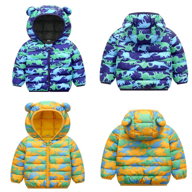Trẻ Em Cotton Áo Dễ Thương Cho Bé Gái Bé Trai Quần Áo Thu Đông Ấm Trùm Đầu Trẻ Em Áo Khoác Ngoài Vải Hoạt Hình Cho Bé 0-4Years