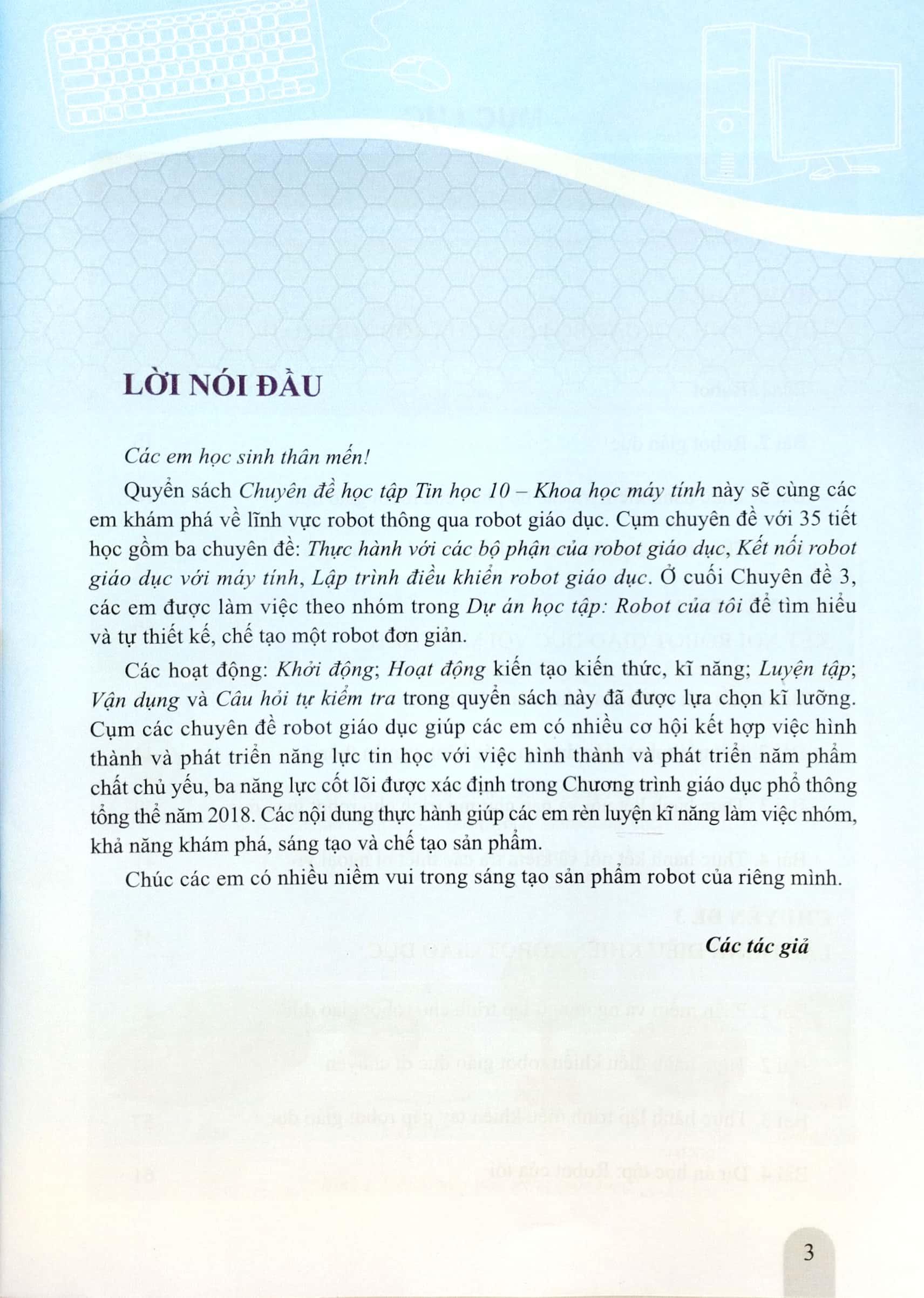 Chuyên Đề Học Tập Tin Học 10: Khoa Học Máy Tính (Cánh Diều) (2023)