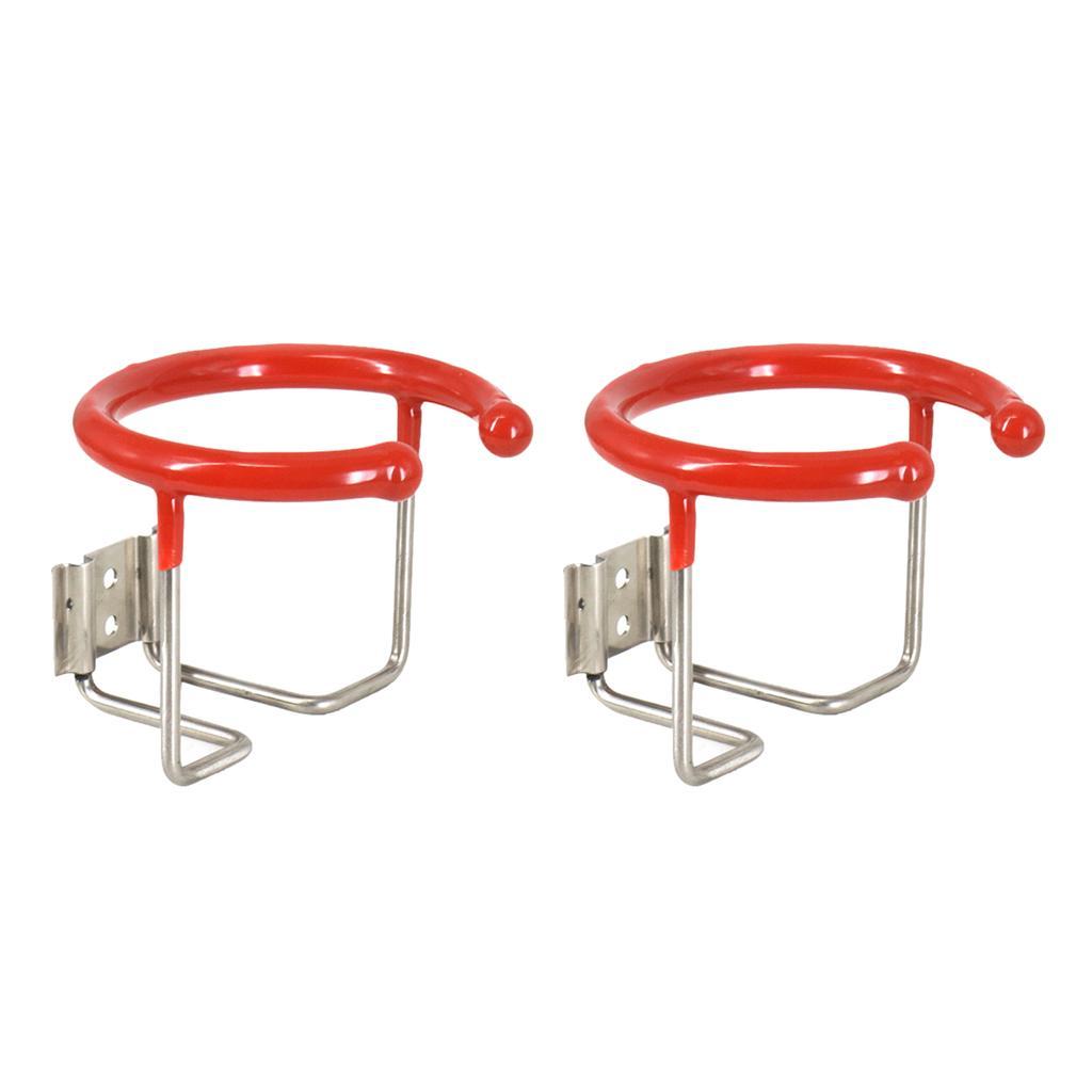2x Universal Stainless Steel   Drink Holder for Marine, Yacht, Truck
