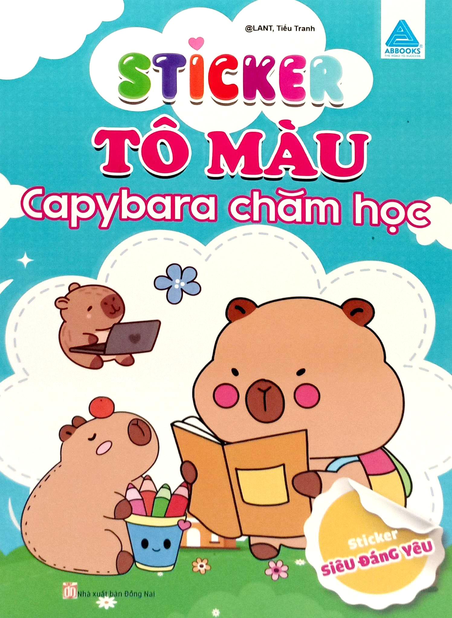 Sách - Sticker Tô Màu - Capybara Chăm Học
