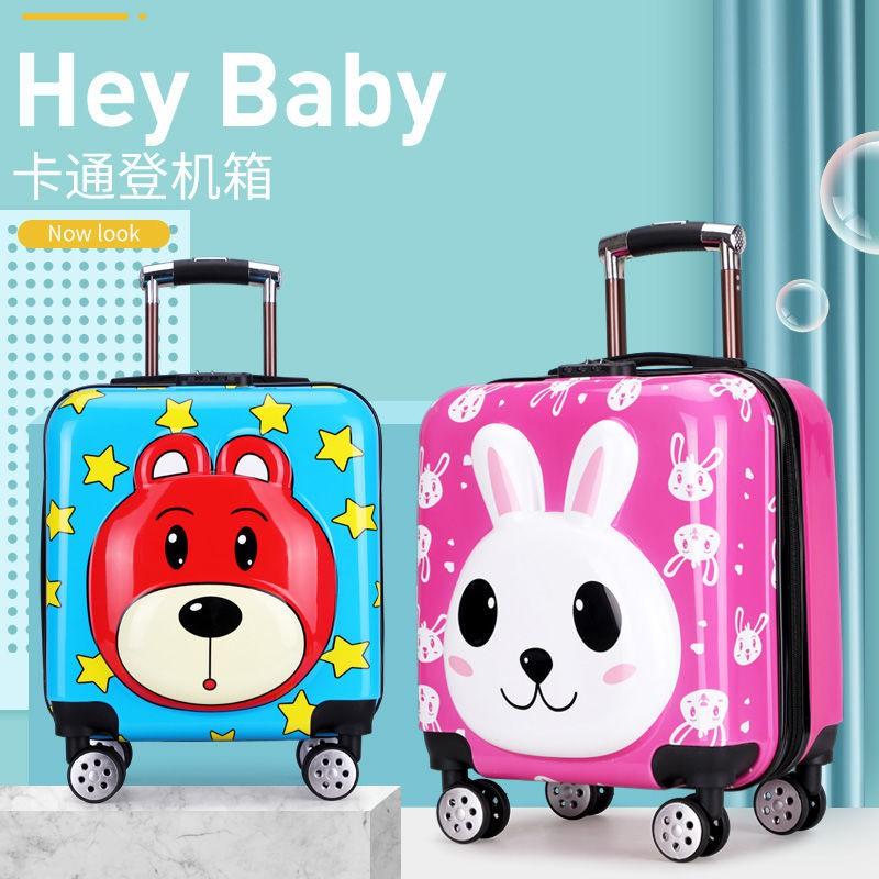 Vali nhựa kéo du lịch trẻ em. Size 18 inch dùng cho bé trai và gái. In hình ngộ nghĩnh, nhựa ABS + PC an toàn cho bé