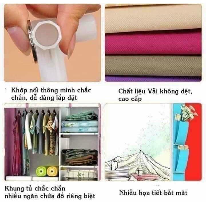 Tủ quần áo 3D: 3 buồng 8 ngăn