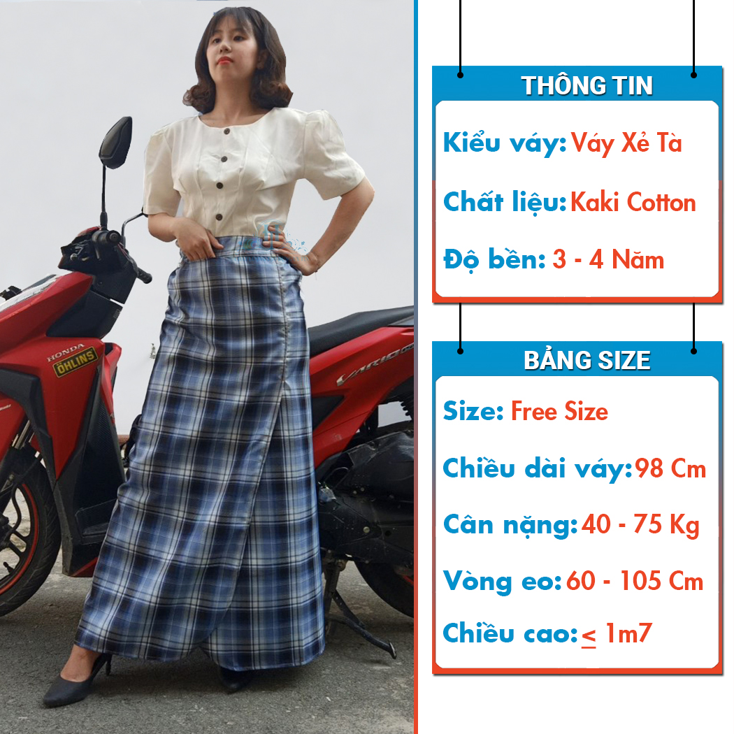 Váy Chống Nắng Kaki Chất Vải Mềm Mại Kiểu Dáng Xẻ Tà Thời Trang Có Nút Bấm