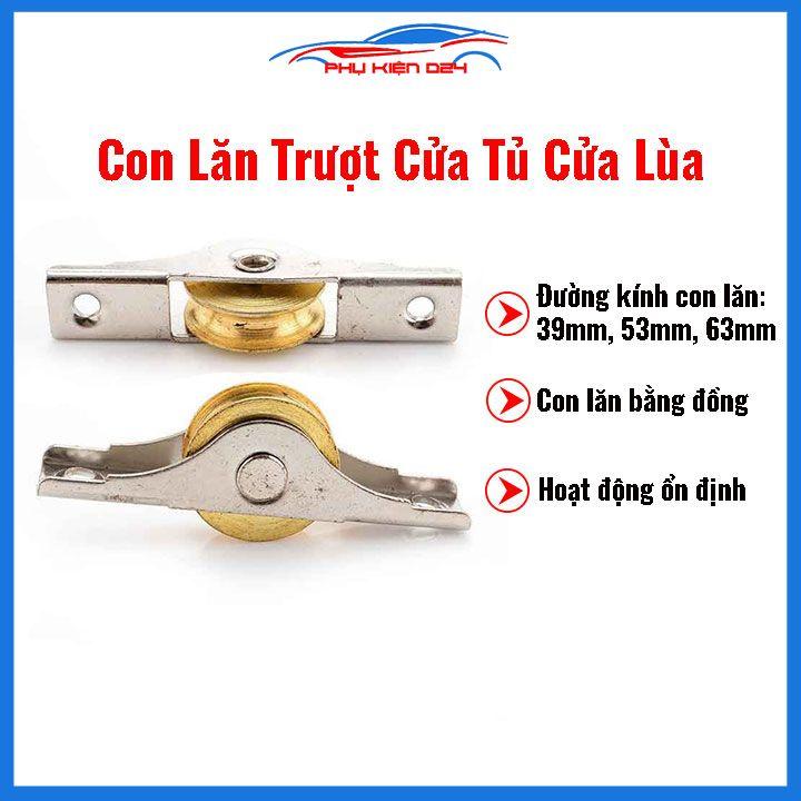 Bánh xe ròng rọc, con lăn trượt cửa tủ, cửa nhà ,cửa lùa bằng đồng nguyên chất