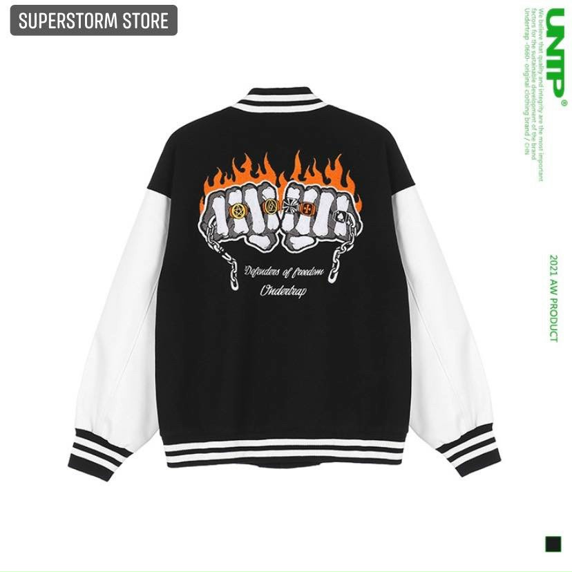 Áo Khoác Bomber Nỉ UNTP Unisex - Có Túi Trong Chữ D Chống Nắng Thu Đông - Thiên Hà Shop Giá Siêu Rẻ Đẹp