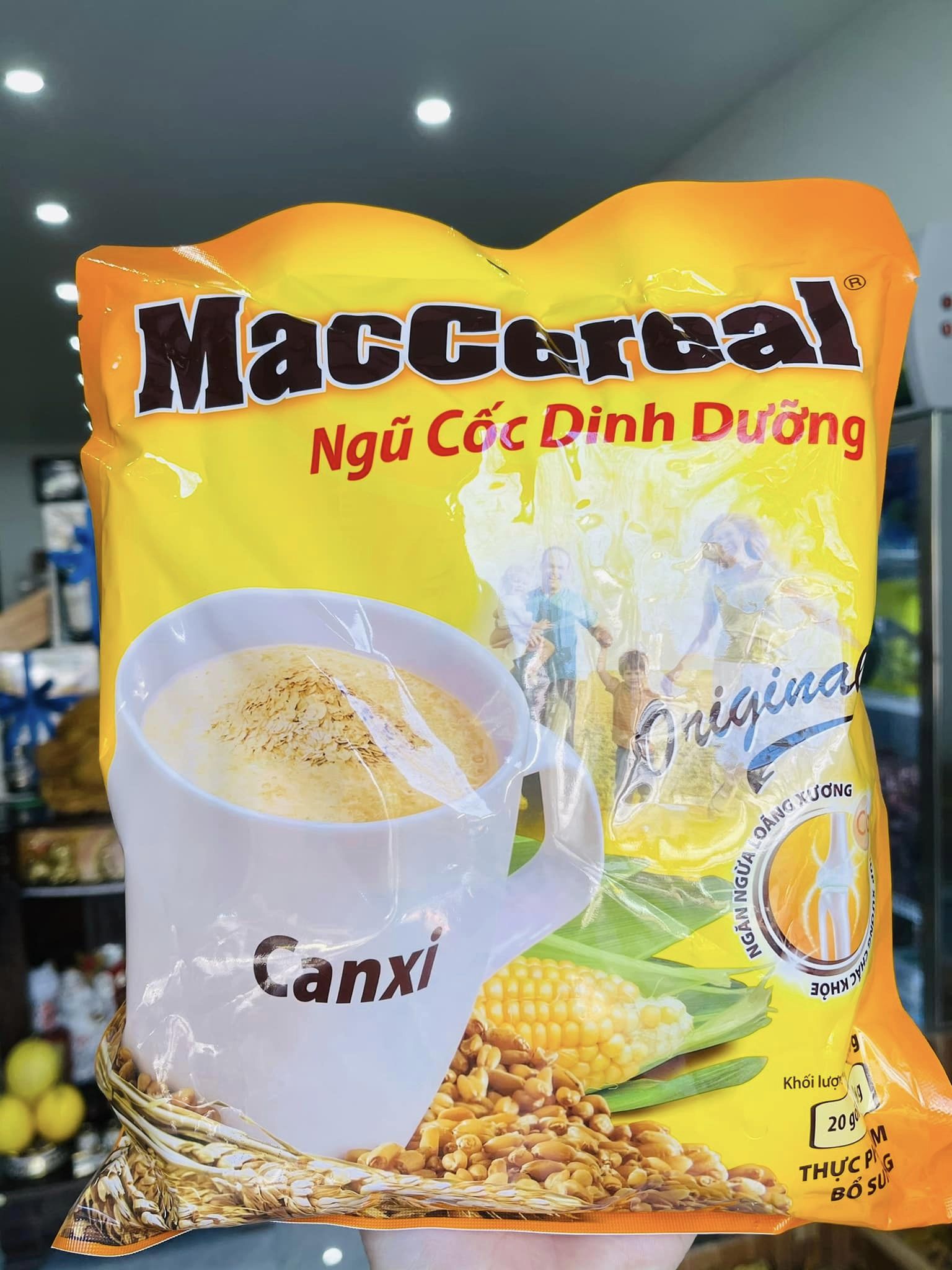 Combo 3 Túi Ngũ cốc dinh dưỡng MacCereal bịch 560g (20 gói x 28g) thơm ngon dễ uống tiện lợi