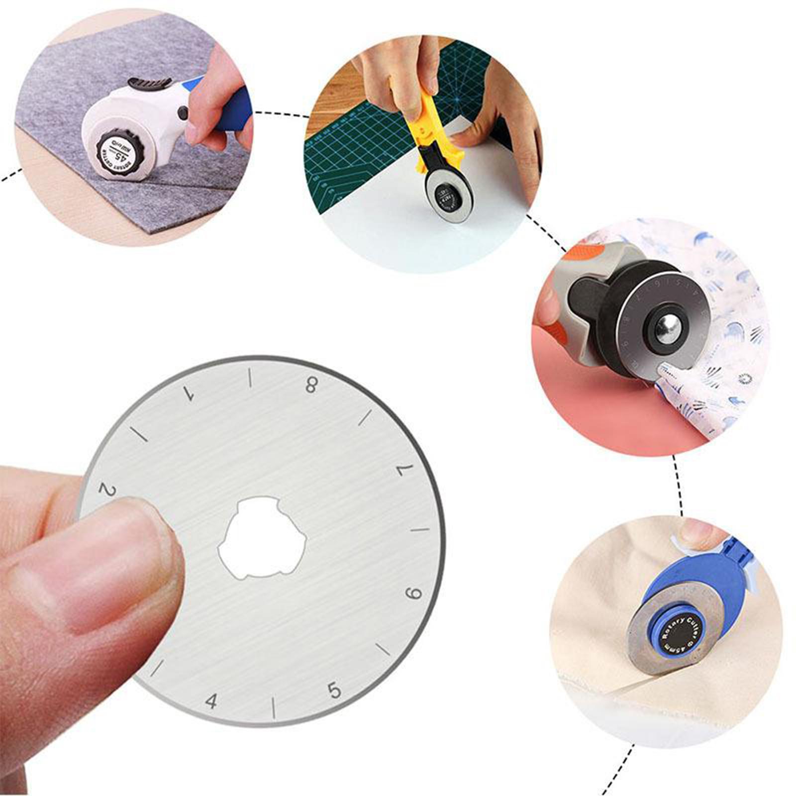 45mm Round Trimmer Refill Blades Kit Sewing Cutting Craft Supplies, Multi-purpose