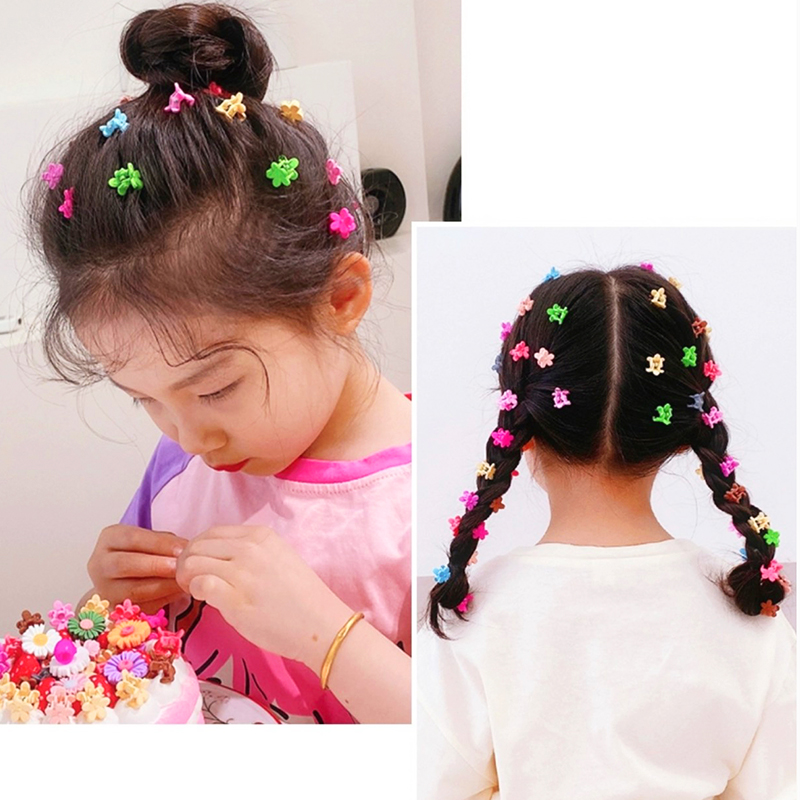 Kẹp tóc cho bé gái, Set 10 kẹp tóc Hàn Quốc mini nhiều màu sắc đáng yêu (10psc) – P153