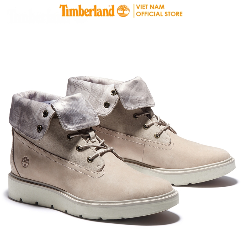 Giày Boot Nữ Cổ Cao Timberland Kenniston Roll Top Light Taupe Nubuck TB0A1S7GAI