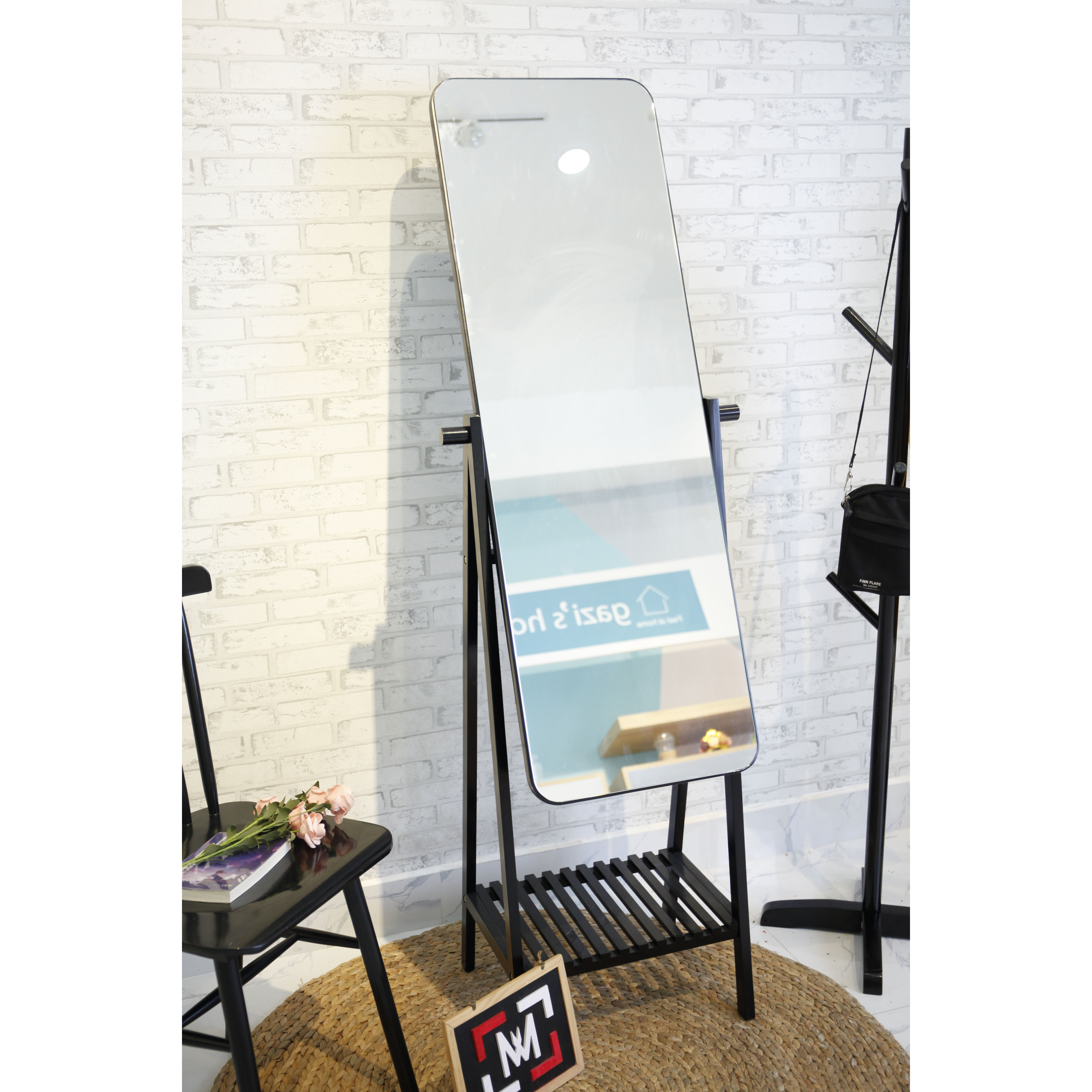 GƯƠNG SOI TOÀN THÂN TRÀN VIỀN CÓ KỆ - FRAMELESS MIRROR SHELF