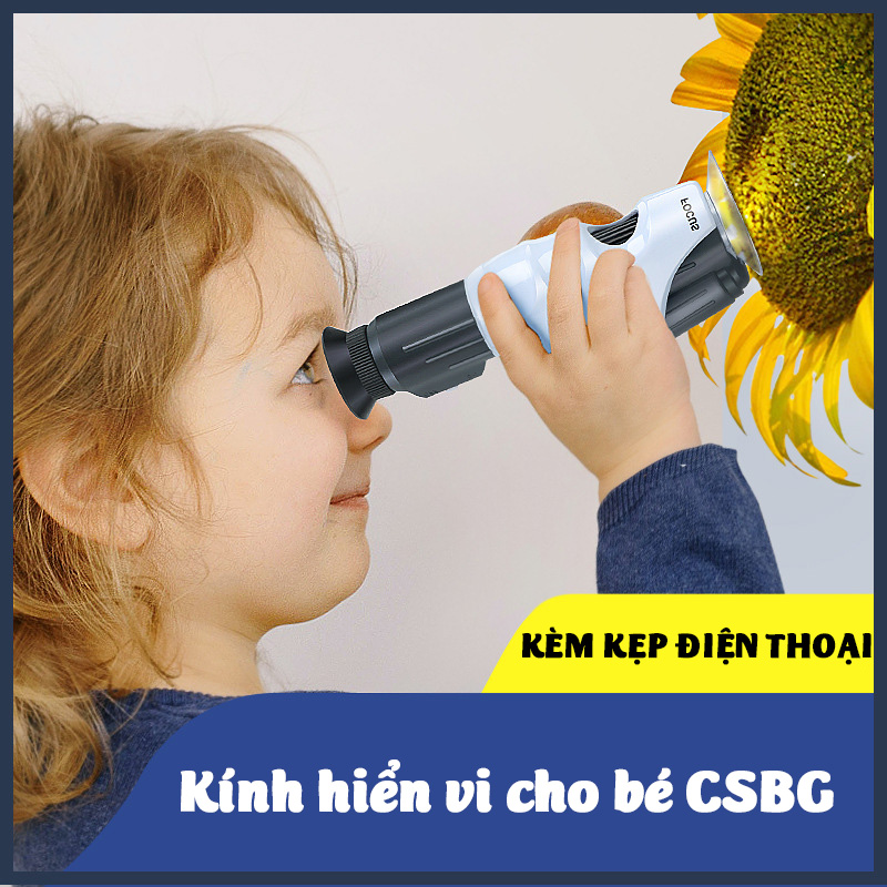 Kính hiển vi cầm tay độ phóng 100 lần CSBG-100X cho bé khám phá tìm hiểu khoa học