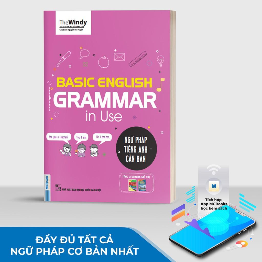 Sách - Ngữ Pháp Tiếng Anh Căn Bản 2 Màu Bìa Mới Dành Cho Người Mới Bắt Đầu - Kèm App Học Online