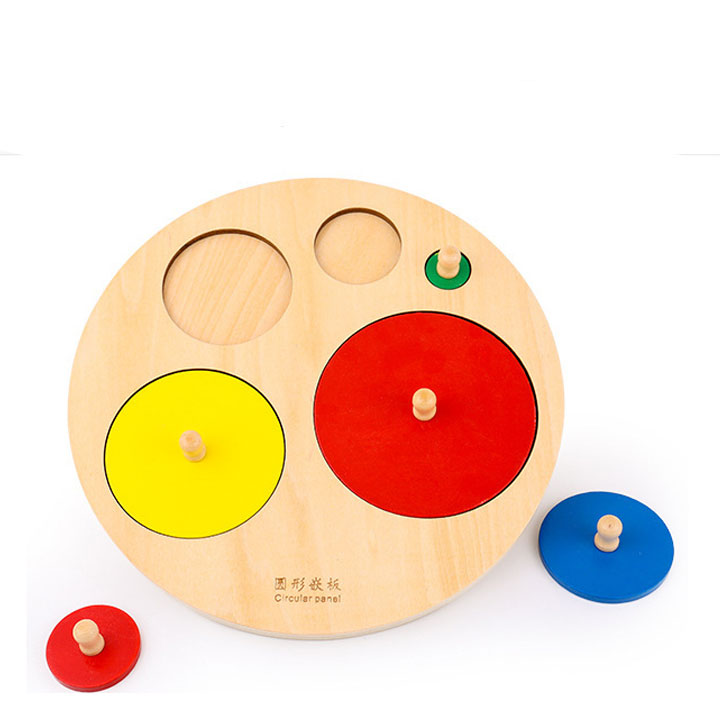 Combo 3 bảng núm hình học giáo cụ Montessori