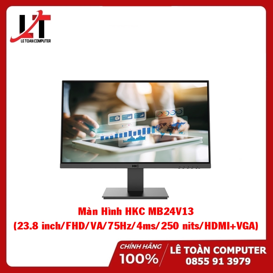 Màn hình HKC MB24V13 (23.8 inch/FHD/VA/75Hz/4ms/250 nits/HDMI+VGA) - Hàng Chính Hãng