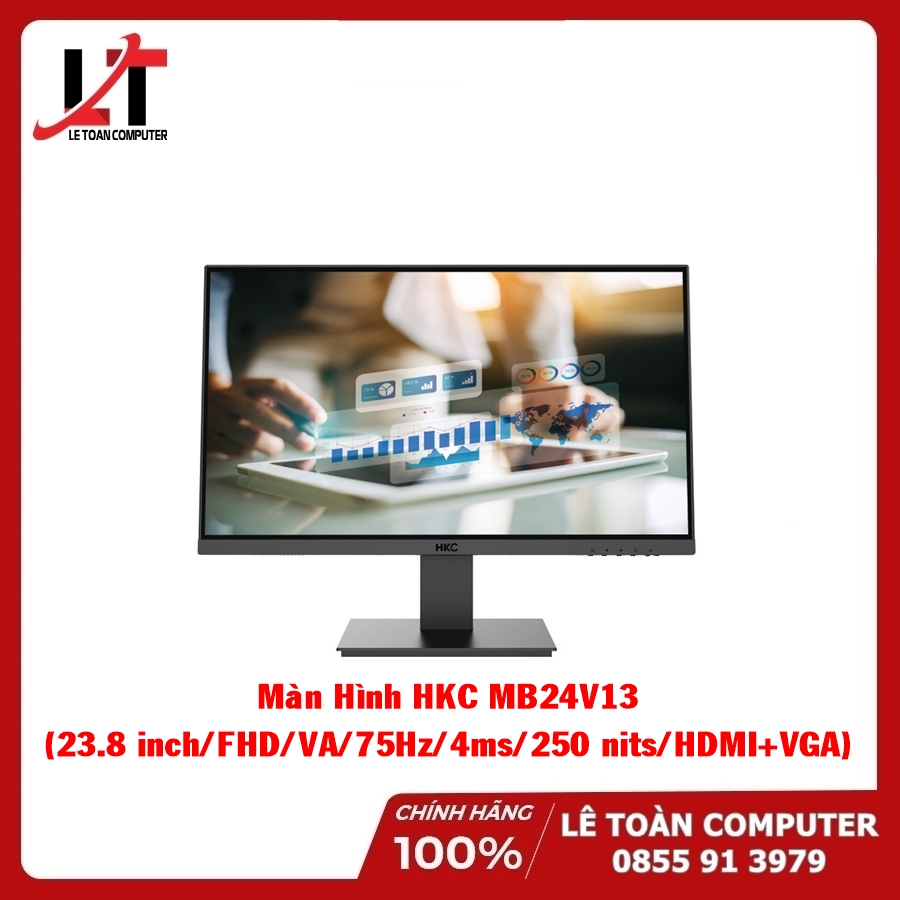 Màn hình HKC MB24V13 (23.8 inch/FHD/VA/75Hz/4ms/250 nits/HDMI+VGA) - Hàng Chính Hãng