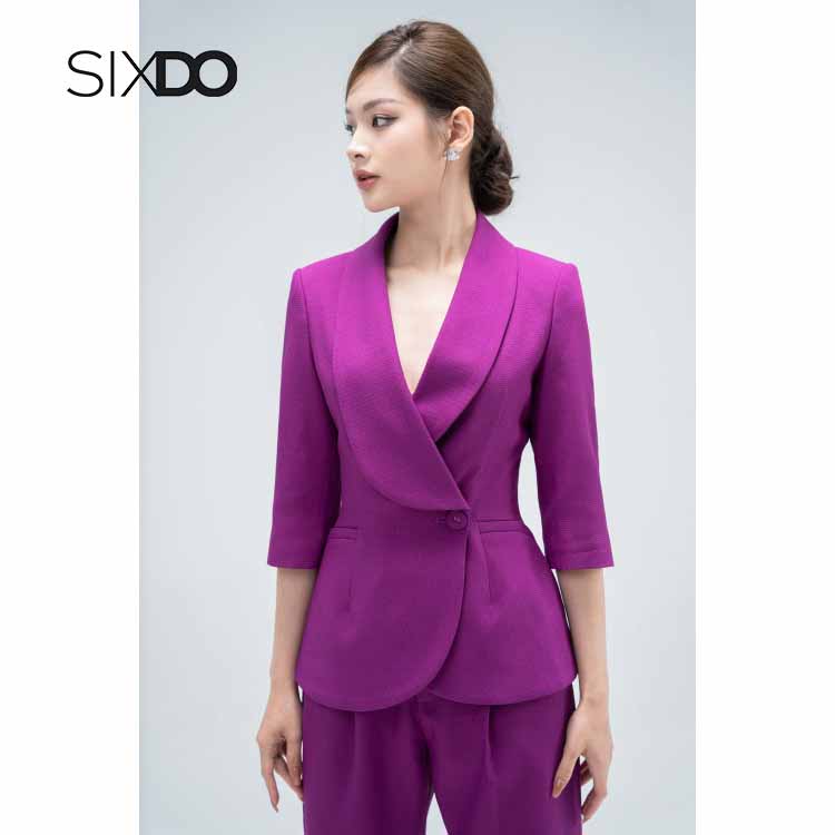 Áo vest nữ 1 cúc tay lỡ thời trang SIXDO